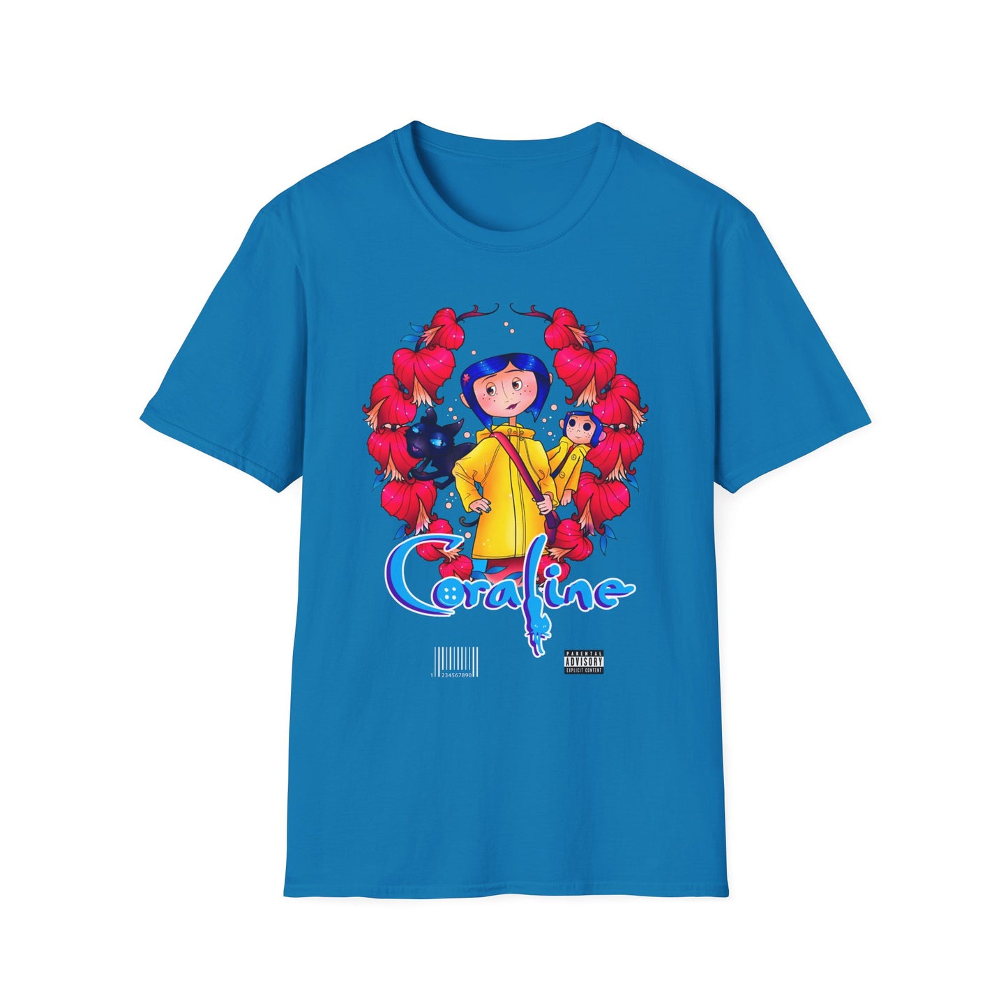 Coraline Yellow Rain Coat Unisex Softstyle T-Shirt