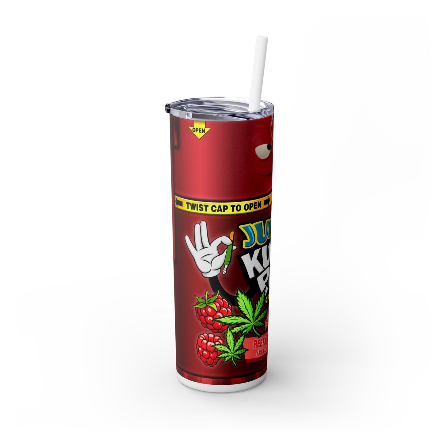 Jumbo Kush Pops Reefy Raspberry Tumbler with Straw, 20oz