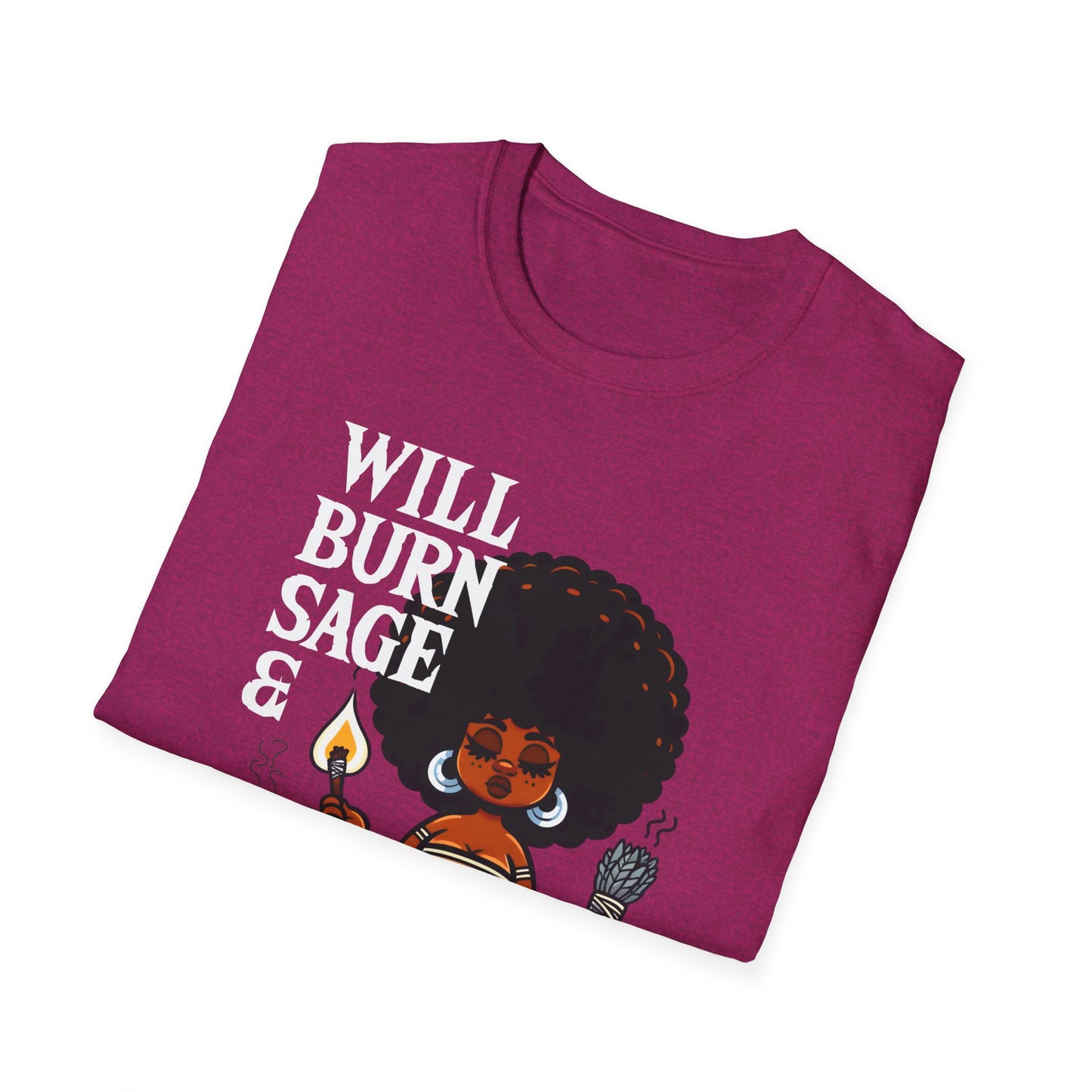 Will Burn Sage and Bridges White Softstyle T-Shirt